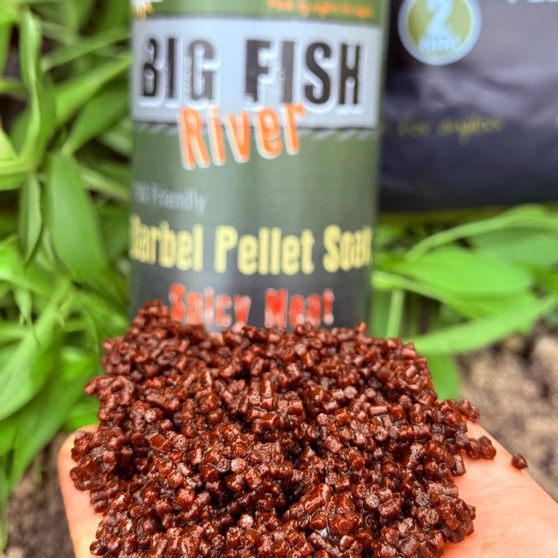 Dynamite Baits Big Fish River Barbel Pellet Soak Spicy Meat
